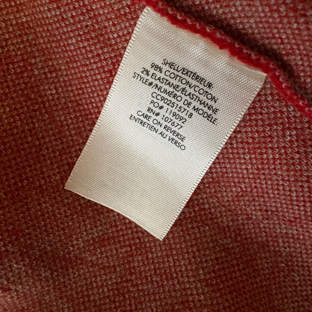 Alice + Olivia Red Floral Cardigan with Striped Sleeves - Picture 4 of 6